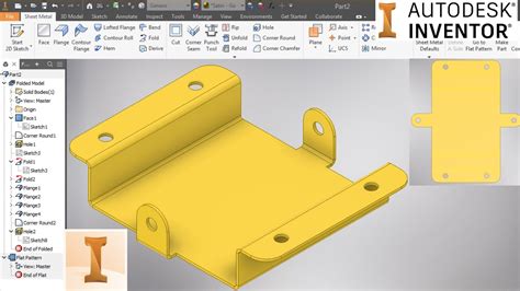 inventor convert part to sheet metal|autodesk inventor sheet metal tutorial.